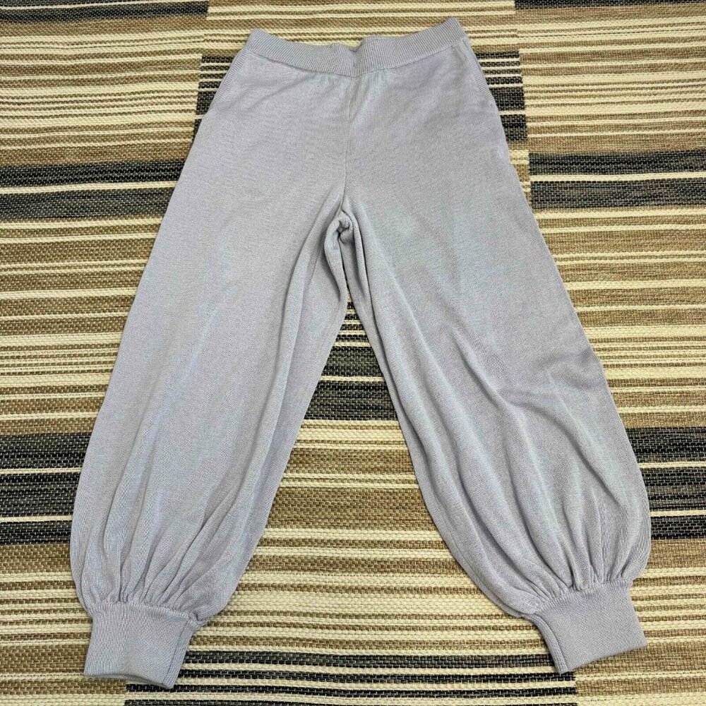 Free People FP Beach Nolan Knit Jogger‎ Pants Linen Blend Purple Size Large